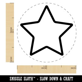 Star Shape Excellent Outline Self-Inking Rubber Stamp for Stamping Ink Stamper Crafting Planners - 1 Inch Medium - Pink Ink