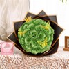 Waipfaru Glitter Roses Bouquet, DIY Green Fake Flowers Bouquet, Artificial