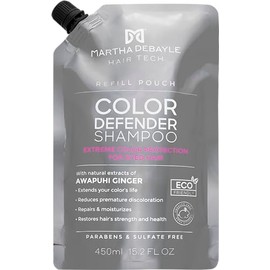 MARTHA DEBAYLE Shampoo REFILL POUCH COLOR DEFENDER. Protección extrema para el cabello teñido. Con extractos naturales de Jengibre de Awapuhi. Sin par