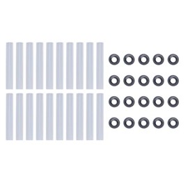 Akozon Garage Door Roller Sleeves, 20 Sets Garage Door Hinge Quiet Roller Sleeves 11mm Id 80mm Length Roller Shaft Nuts Bearing Gaskets for Cars Rv Garage Doors