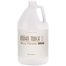 Rolite's Midas Touch Metal Polishing Liquid (1gallon) with Jewelers Rouge for Gold, Brass, Copper, Bronze, Platinum, Pewter, Sterling Silver