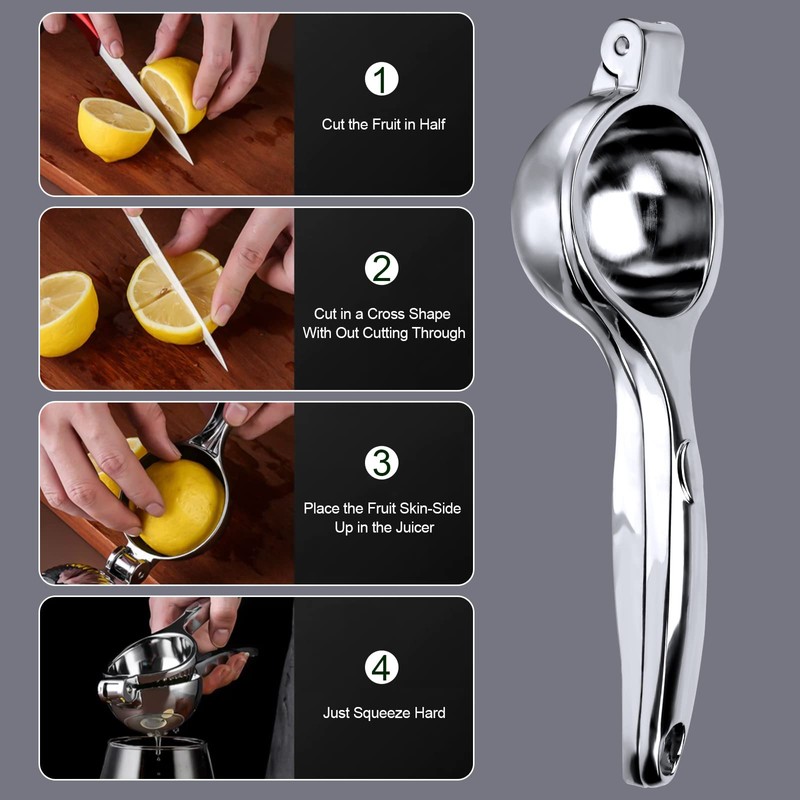 JOPHEK Lemon Squeezer Hand Press, Manual Citrus Juicer, Heavy Juicer