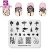 KADS Nail Stamping Plate Tree Nature Template Image Design Plates