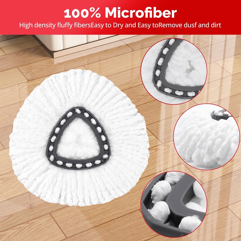 Spin Mop Replacement Head Compatible with O Cedar EasyWring 1