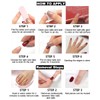Nude Fake Nails - Square Press Ons, Short Acrylic, Solid