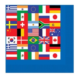 Beistle International Flag Beverage Napkin