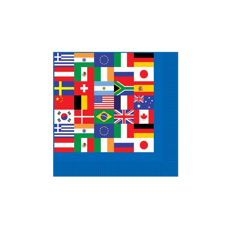 Beistle International Flag Beverage Napkin