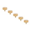 5 Pcs Professional Watch Crown Parts Gold Steel Wrist Watch