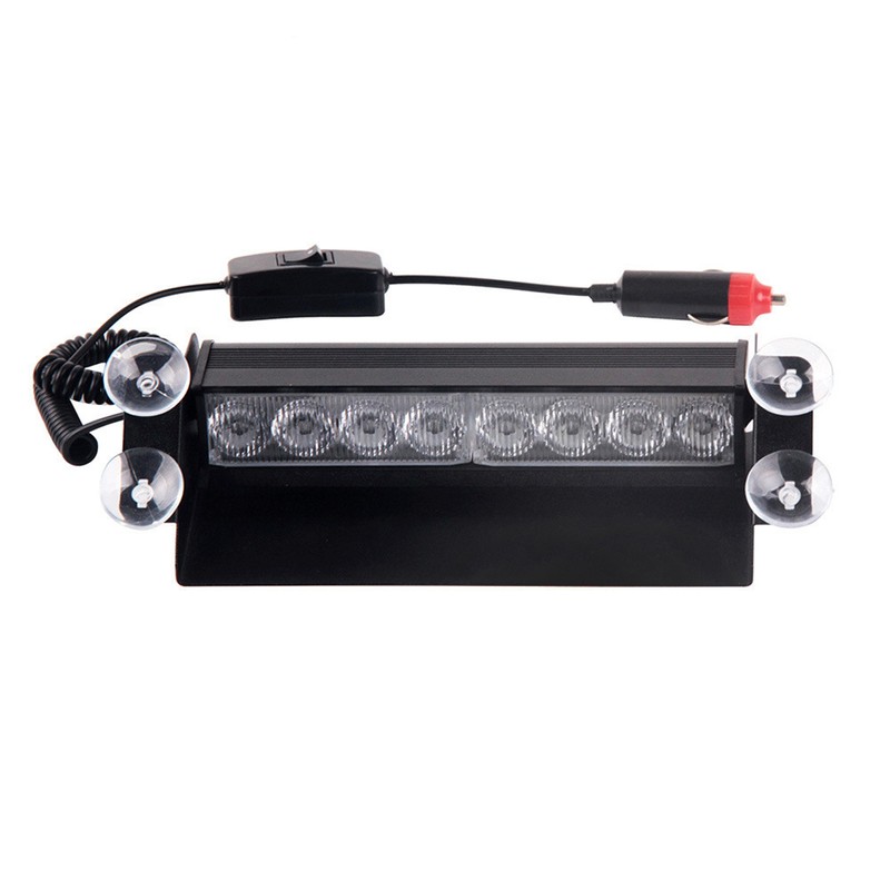 DC 12V Auto Car 8 LED Red and Blue Car