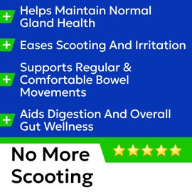 BARK&SPARK Dog Anal Gland Treatment Chews - AnalGland Support Supplement - Stop Scoot & Reduce Odor with Prebiotics & Digestive Enzymes - Bacon Flavor, 120 Treats