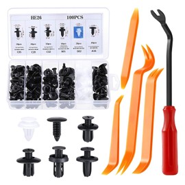 Pack of 105 Car Mounting Clips, Car Door Trim Clips, Universal Door Trim Clips with Disassembly Tools, Car Tool for All Vehicles