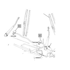 GM 22072439 Two OEM Wiper Nozzle w/T Connector 88-02 GMC Chevy Trucks 15545259