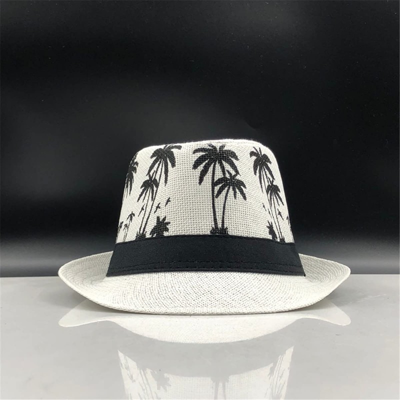 ECYC Ltd Unisex Panama Straw Hats Short Brim Fedora Straw