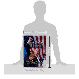 Stand With Trump Rally 2024 Flag Support Our Troops Wall Hanging Deor For Home Poster Porch We The People President 47 MAGA Yard Sign Outdoor Patriotic Decorations Republican Gifts Made In USA