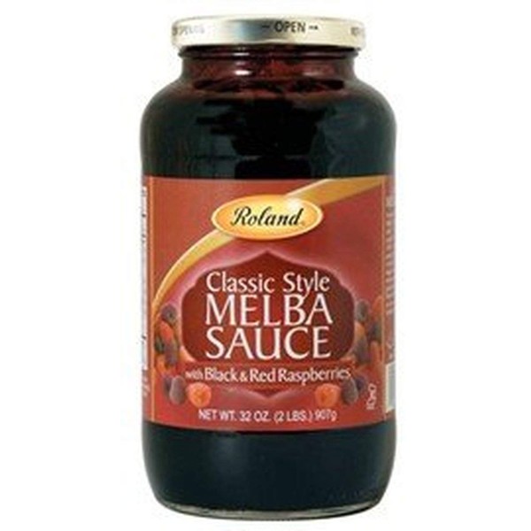 Roland Melba Sauce with Black and Red Raspberries, 32 Ounce