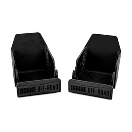 Borne Off-Road Rear Shock Skid Plates compatible with 2021+ Ford Bronco Black