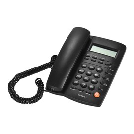 Irfora Desk Corded Telephone Phone with LCD Display Caller ID Adjustable Calculator Alarm Clock for House Home Call Center Office Company Hotel