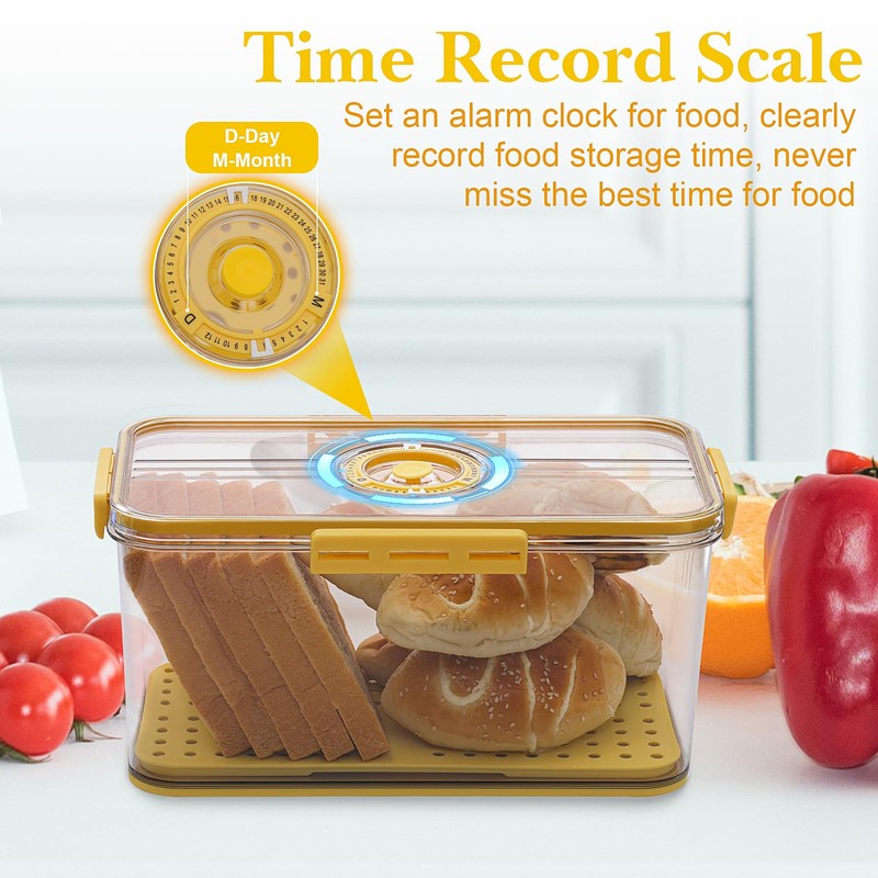 ANYPROLUS Bread Box for Homemade Bread, Airtight Kitchen Counter Storage