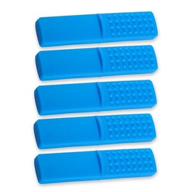 Chewy Oral Tubes Tough Bar for Kids with Autism, Biting Needs,Sensory Chew Toys,Soothe Sore Gums,Oral Motor Chewy Teether Made from Food Grade Silicone Safety (5 pcs Blue)