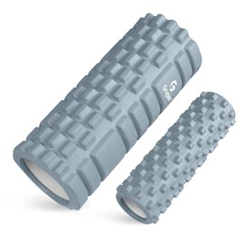 Gruper Foam Roller, Myofascial Release, Set of 2, Large and Small, Myofascial Roller, Stretch Roller, Grid Foam Roller (Door Color)