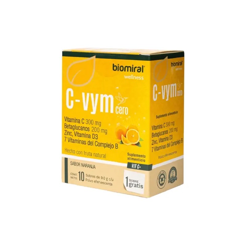 Vym Polvo Efervescente Sobres Vitamina Sabor Naranja