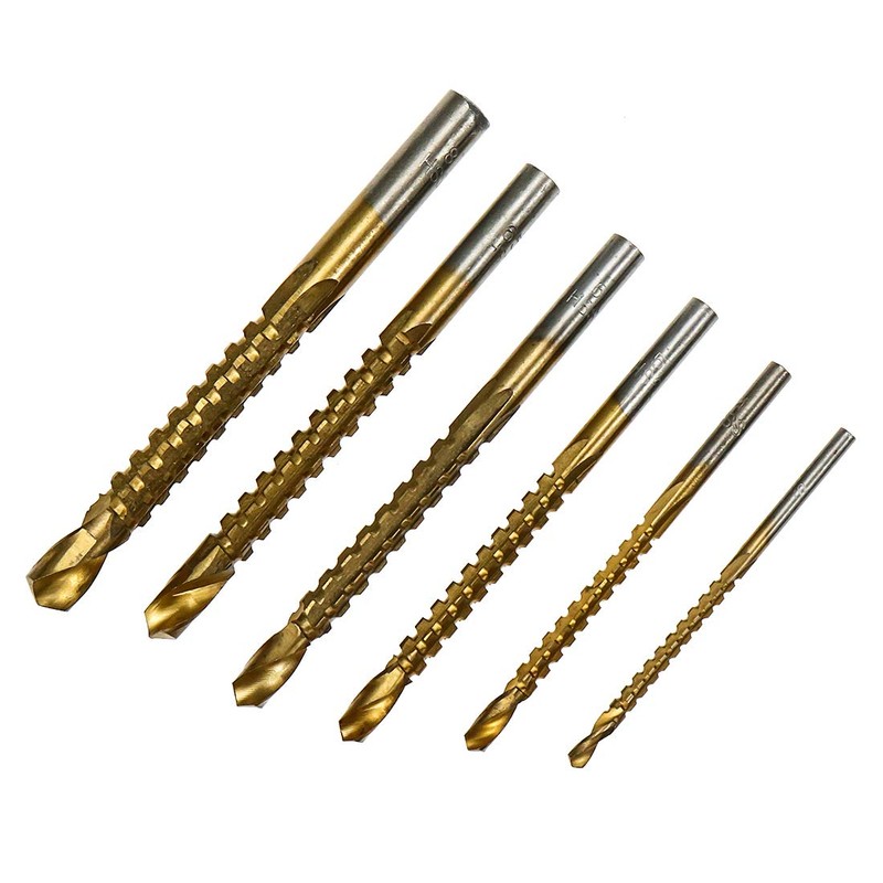 Tsnamay 3-8mm Titanium HSS Drill & Saw Bit Set Cutting