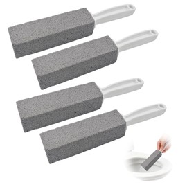4Pack Pumice Stone Toilet Bowl Cleaner,Toilet Pumice Stone with Handle with Handle for Limescale, and Calcium Deposits Hard Water Stain Remover for Toilets, Tiles, Kitchen Sink and More