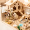 Swirge Natural Wood Hamster Spray Holder, Hamster Flower Forage Holder