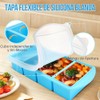 SlowTon Bandejas de Silicona para Congelador Hielo y Sopa, 2/4