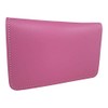 Leather Top Stub Checkbook Cover Many Colors (Pink)