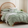 JSD Sage Green Duvet Cover Set Full Size, 3 Piece