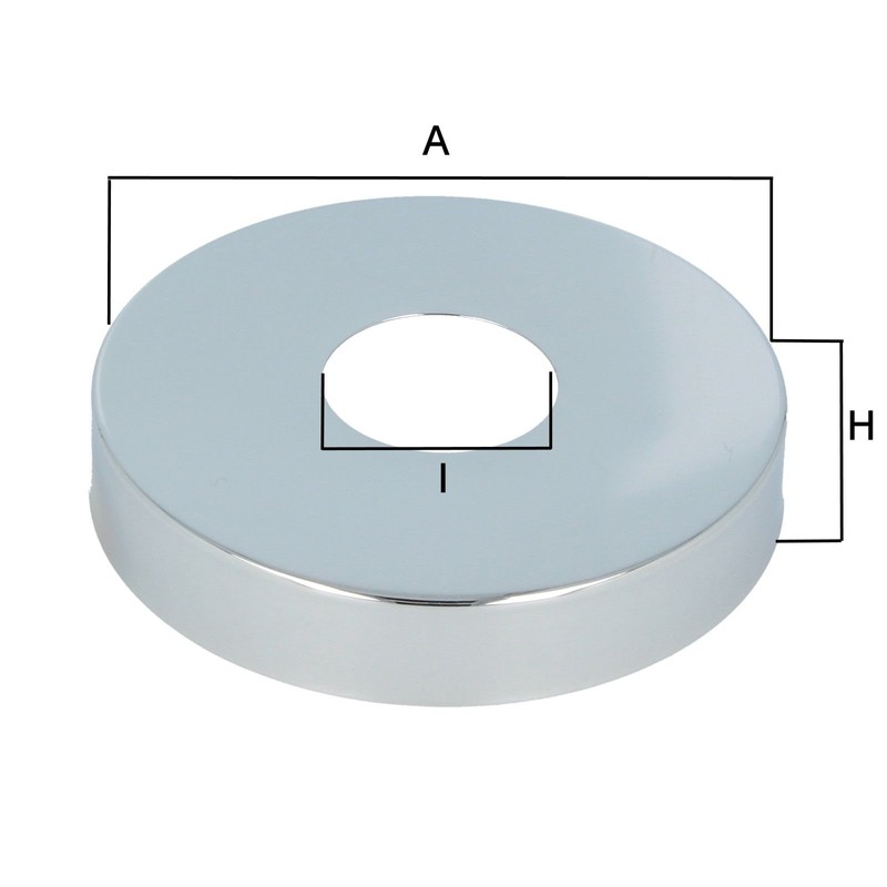 tecuro Tap Rosette 3/4 Inch Chrome-Plated Brass Diameter 27 x