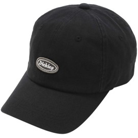 Dickies Patch Emblem Low Cap Logo Polo Cap Hat, Men's, Women's, Unisex, Solid Color, 874 6 Panel Cap, Cotton Cap, Baseball Cap, (07) Califh Black