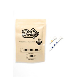 Tees de Golf Paquete Mixto de 35 Tees de 39mm y 15 Tees de 83mm | 50 Tees, 35 Tees Cortos y 15 Tees Largos | Tees de Golf de plástico | Golf Tees Birdeye