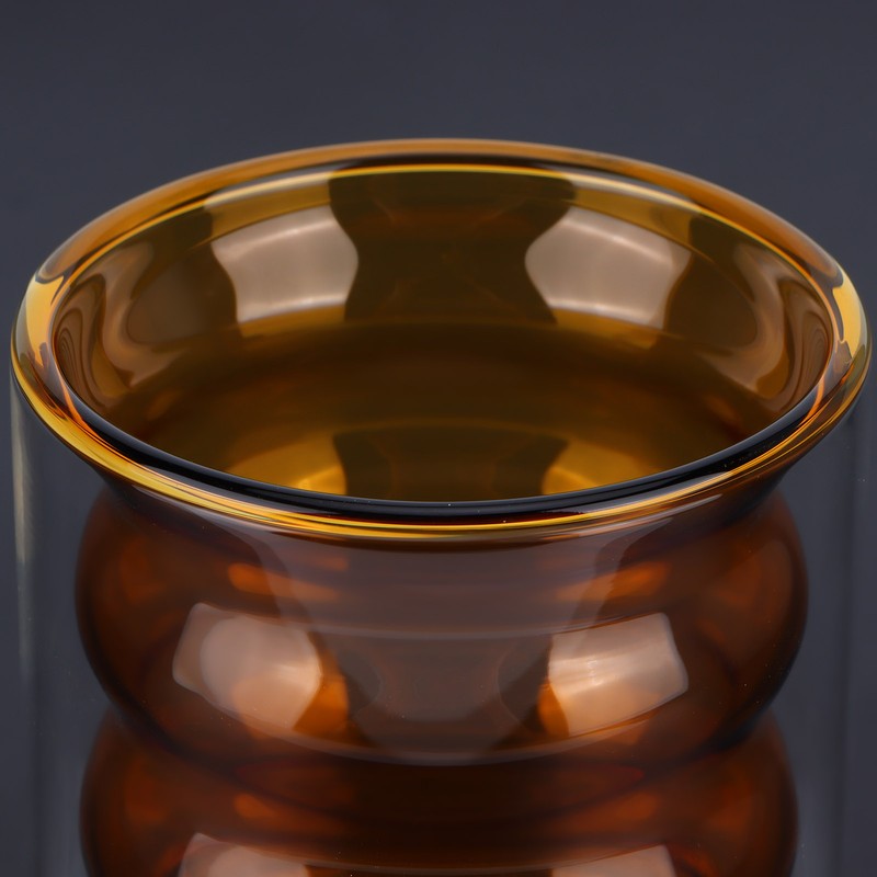 200ml DoubleLayer Glass Mug HeatResistant 3 Dimensional Spiral Cup for