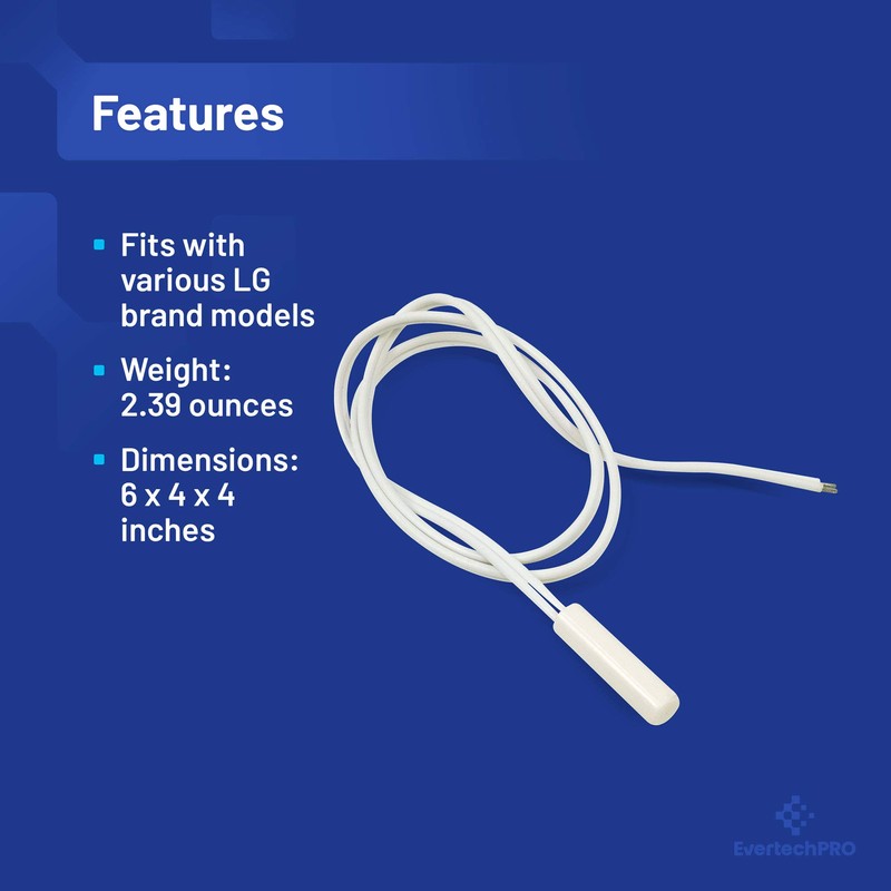 EvertechPRO WR55X10025 Temperature Sensor Replacement for GE Refrigerator 914093 AH304103