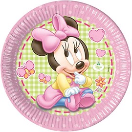 Unique Party 71988 - 23cm Baby Minnie Mouse Party Plates, Pack of 8