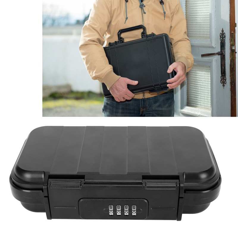 Portable Security Case Lock Box Safe Mini Travel Safe 4