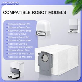 APZOVO APZOVO 10 St1ck Staubbeutel f1r Roborock S8 MaxV Ultra, S8 Max Ultra, Staubsaugerbeutel Zubeh?r f1r Roborock Saros 10R/Qrevo Curv/Qrevo Edge/Qrevo Pro/Qrevo MaxV/Qrevo Master/Qrevo S/Qrevo Slim