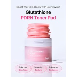 Snp PDRN+99% glutatión+niacinamida almohadillas de tóner facial | Almohadilla exfoliante para tratar imperfecciones | Almohadilla de acné LHA, PHA | Bambú y vitamina C, E, parche de doble cara de