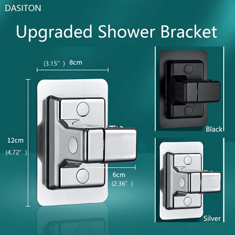 DASITON Handheld Shower Head Holder Wall Mount,Bathroom Adjustable Strong Adhesive