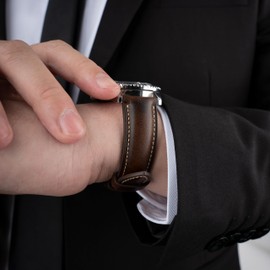 Gomvadr Quick Release Leather Watch Band 14mm 16mm 18mm 19mm 20mm 21mm 22mm 24mm,Vintage Oil Wax-tanned Pull-up Men's Watch Bands Replacement Watch Straps for Men Women