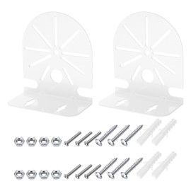 PATIKIL Dome Security Camera Mounting 4.6 Inch, 2 Pack Universal L-Shape Dome Right Angle Wall Mounting Bracket Steel, White