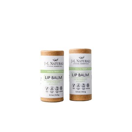 J&L Naturals Sustainable Lip Balm | Organic Ingredients, 100% Natural, Eco-Friendly | Cruelty Free, Vegan, Paraben Free, Silicone Free (Lemongrass & Clove, 2-Piece Duo)