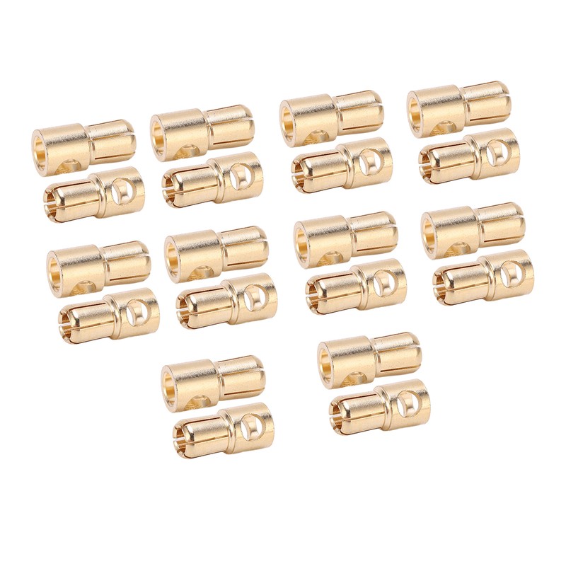10 Sets 6mm Banana Connector Plug Copper Plating Good Transmission