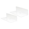 2Pcs Clear Floating Shelf Acrylic Fine Surface Delicate Modern Transparent