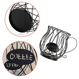 WEIWUXIAN Coffee Cup Storage Basket Coffee Capsule Storage Basket Coffee Capsule Holder for Home Cafe Hotel Ornaments (Black)