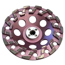 7" Aggressive Anti-Vibration Grinding Diamond Cup Wheels for Concrete and Masonry, 18/20 Grit, 5/8" - 11 Threaded Arbor