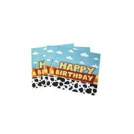 TUIC 40PCS Happy Birthday Cow Print Napkins Disposable Cow Party Napkins Farm Animal Paper Napkins,for Cow Print Farm Animal Themed Baby Shower Birthday Party 6.5"", GGX-2406389