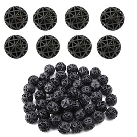 Ieron 50 Pcs Bio Porous Filter 16mm Biochemical Ball Water Filter Material with Cotton for Fish Tank Pond Aquarium Waterfall Fountain